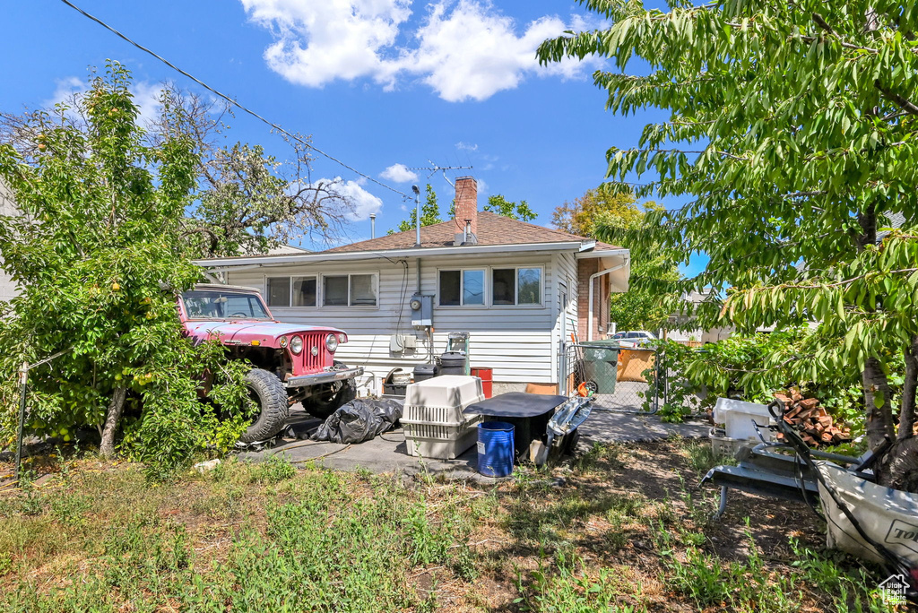 View of back of property