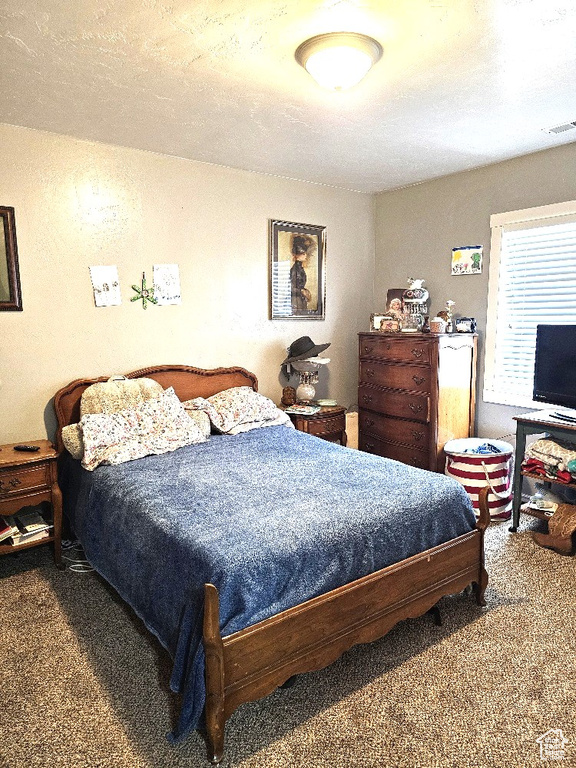 Bedroom featuring carpet floors