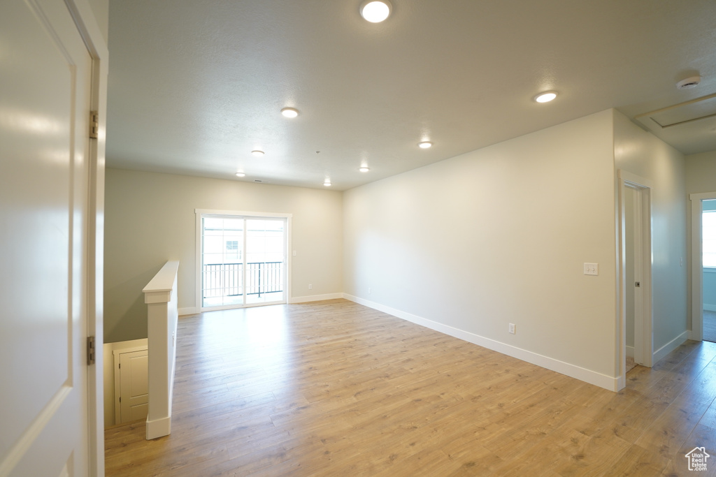 Unfurnished room featuring light hardwood / wood-style floors