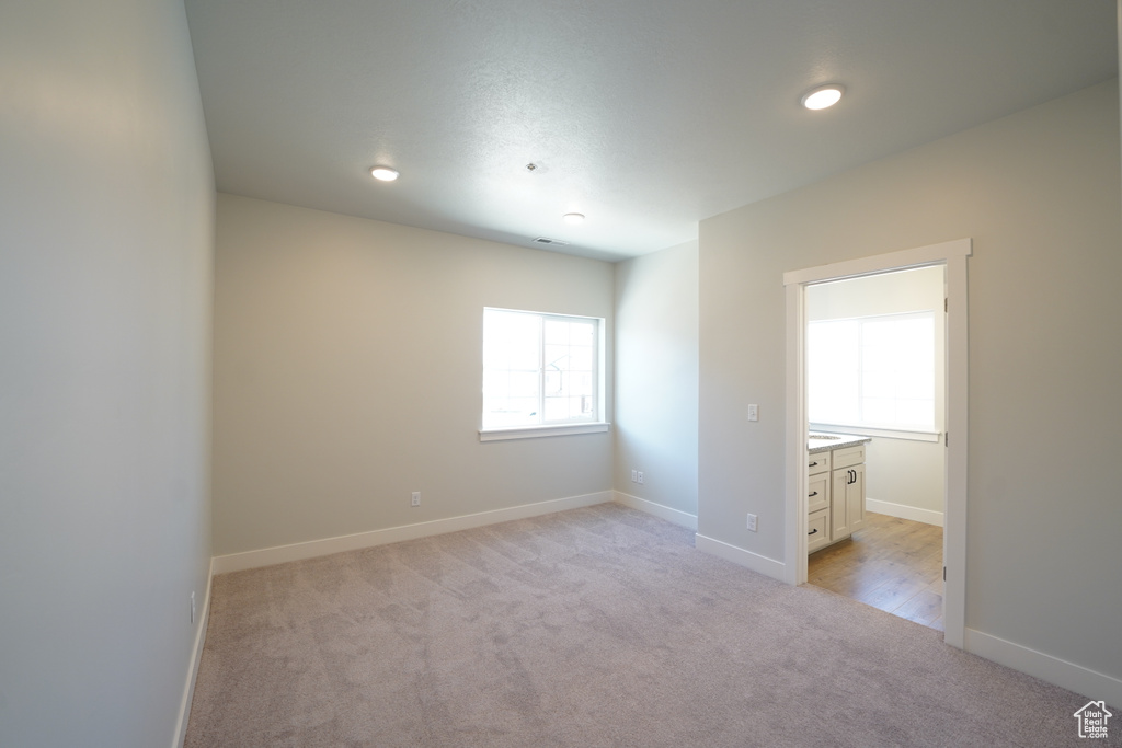 View of carpeted spare room