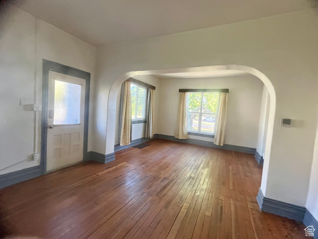 Interior space with wood-type flooring