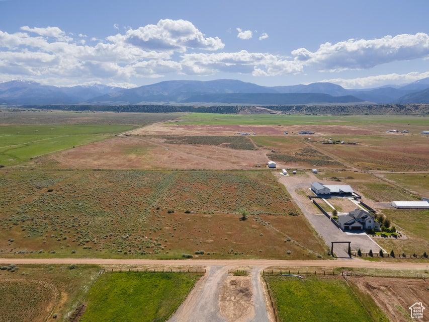 Drone / aerial view with a rural view and a mountain view