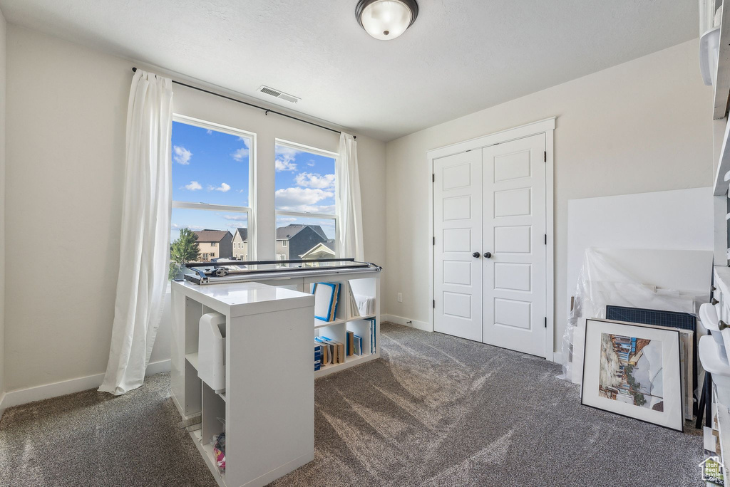 View of carpeted office space