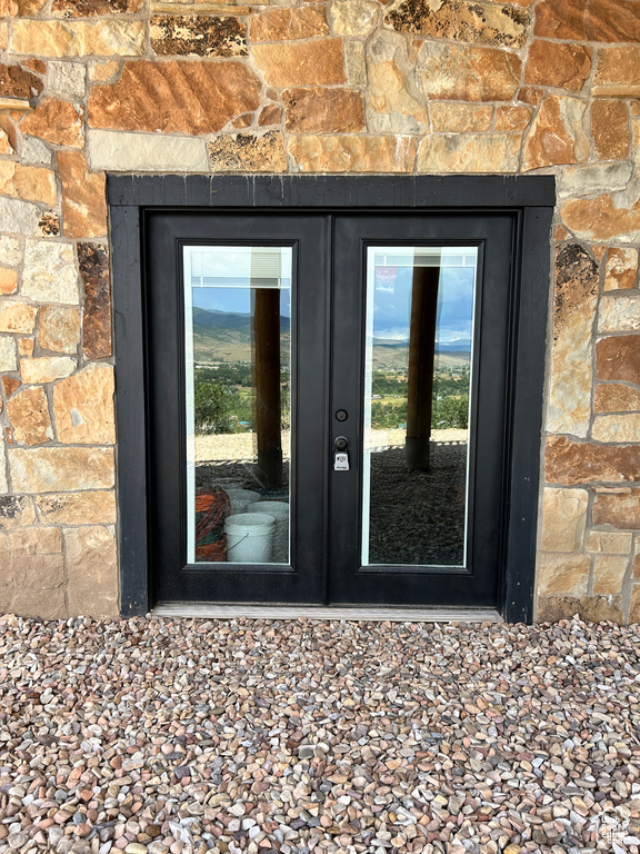 Doorway to property with french doors