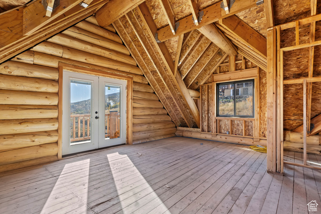 Attic with plenty of natural light