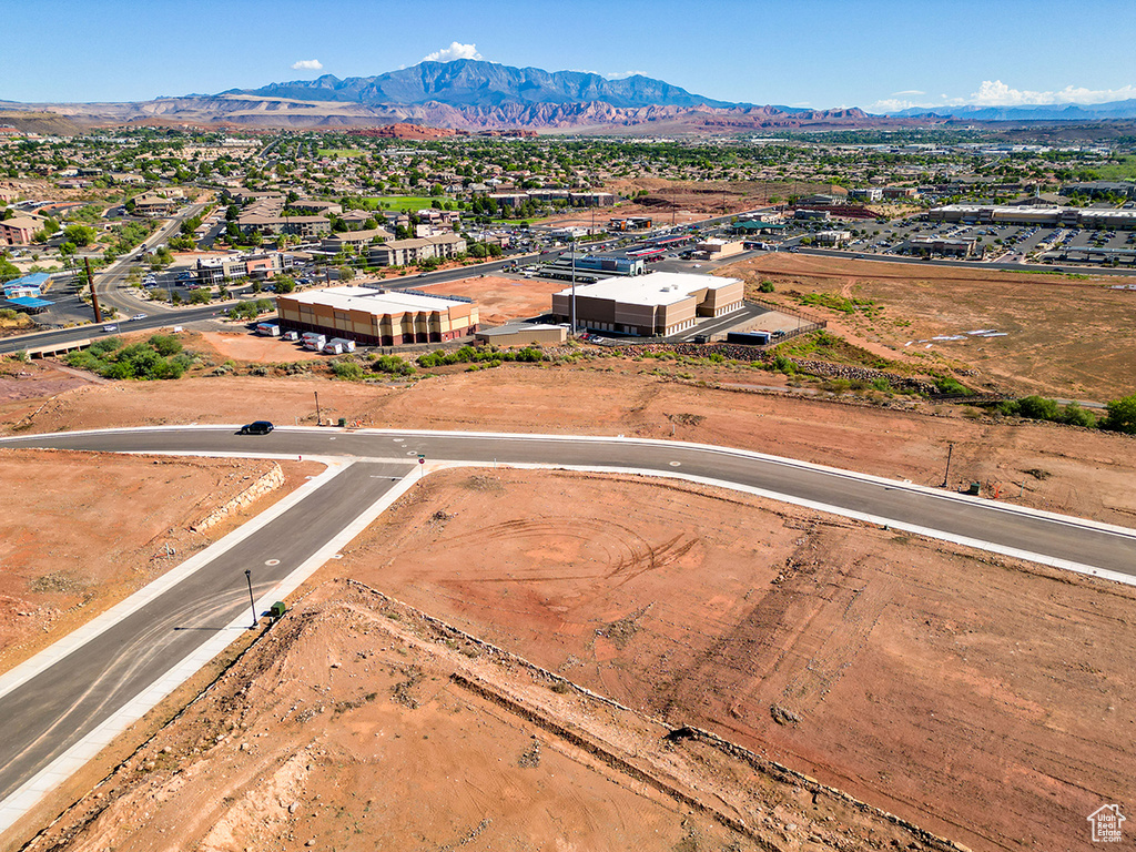 Bird's eye view featuring a mountain view