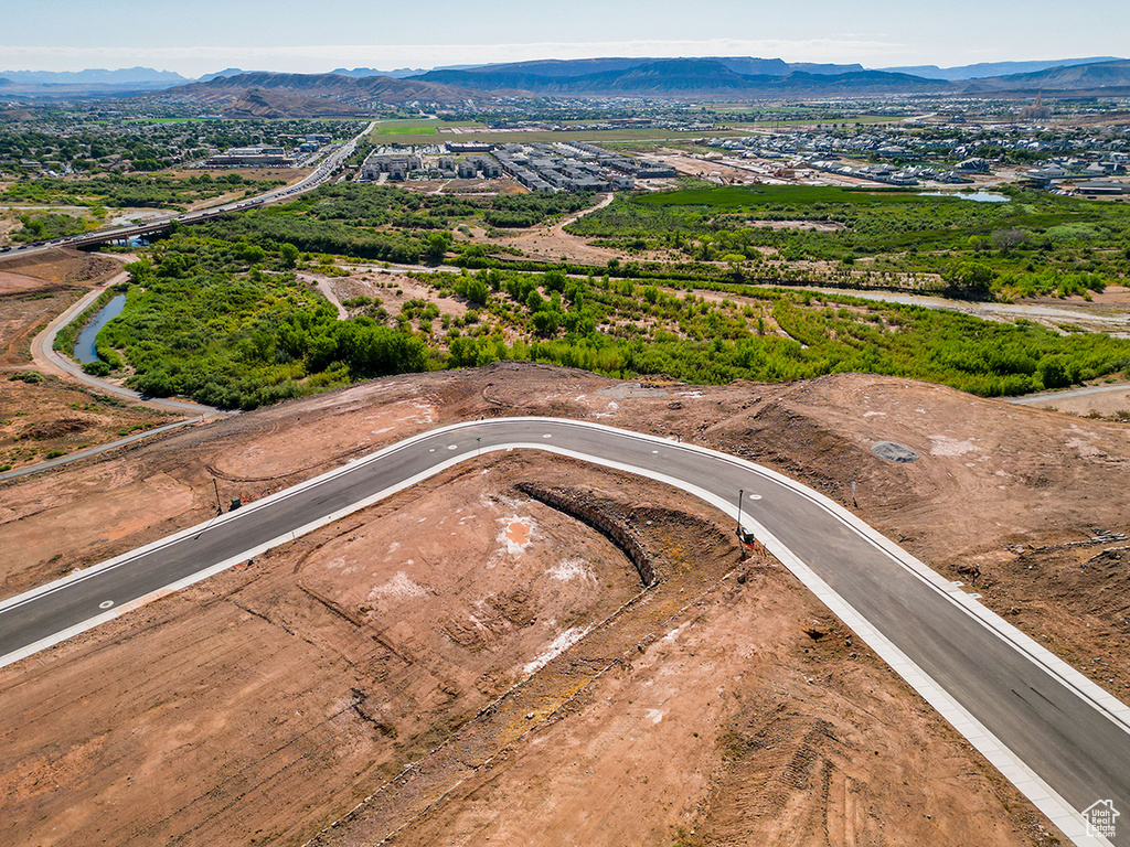 Bird's eye view featuring a mountain view