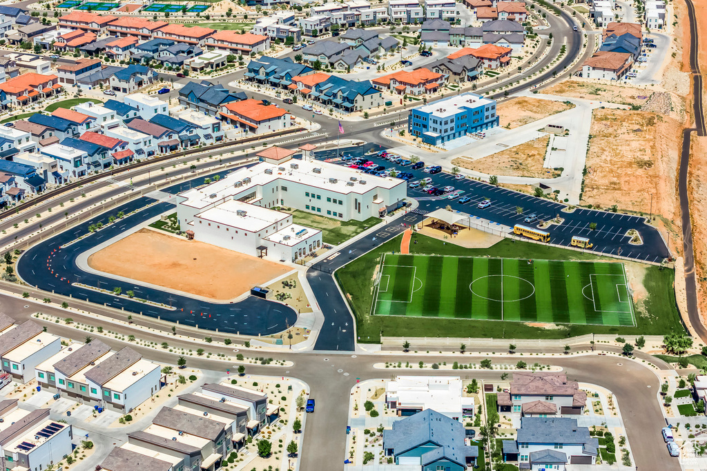 Birds eye view of property