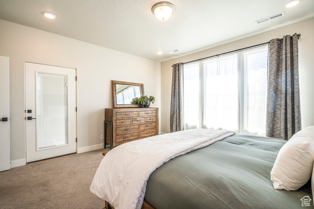 View of carpeted bedroom