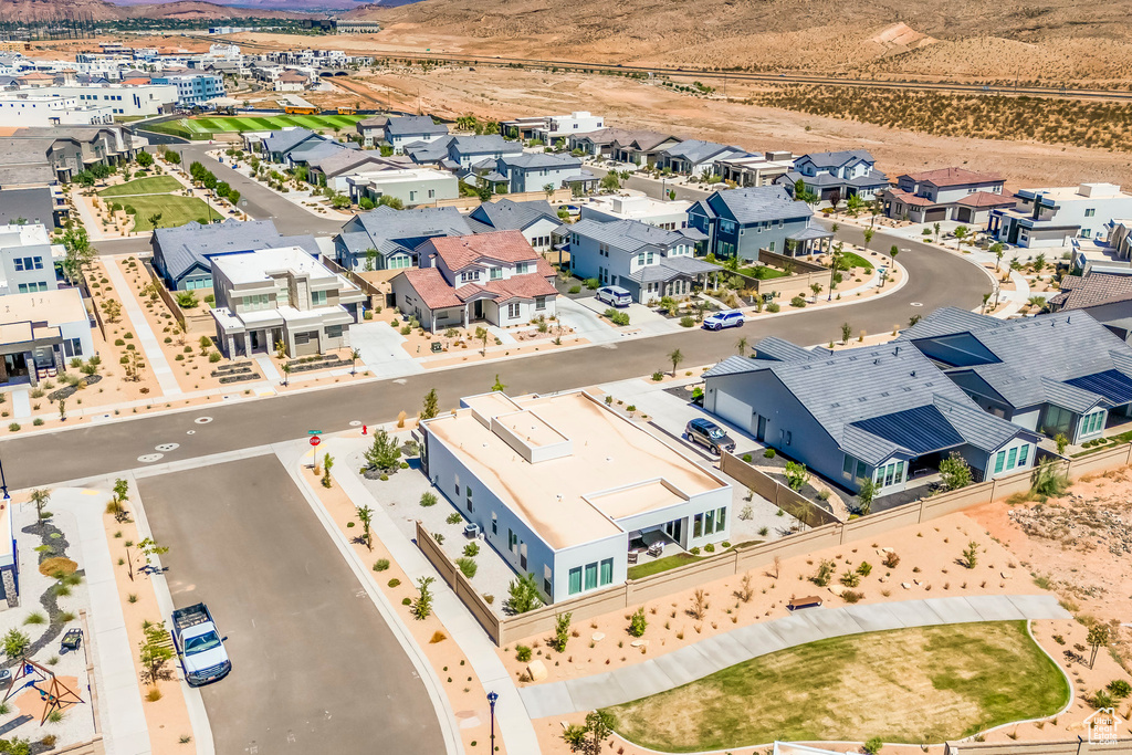 Birds eye view of property