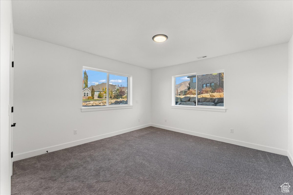 View of carpeted spare room