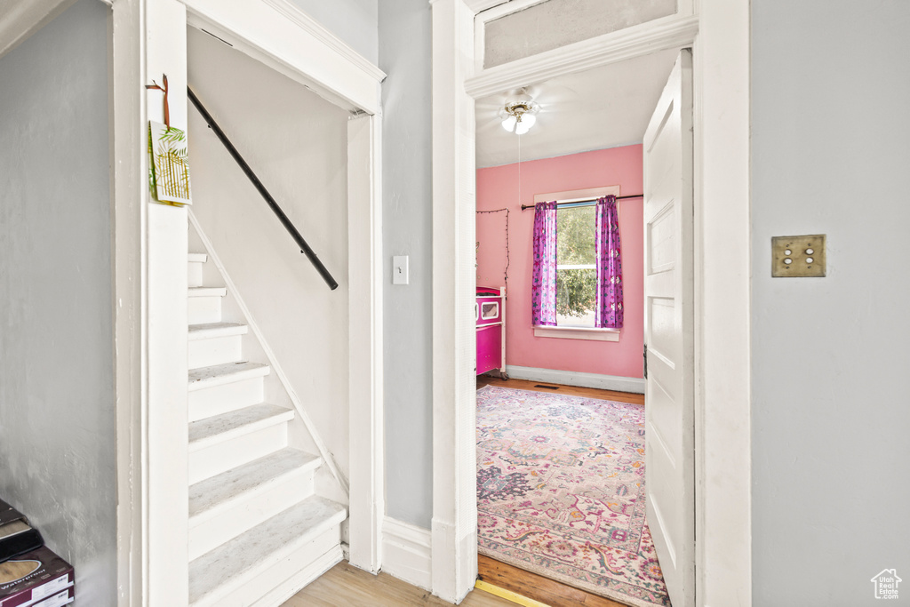 Interior space featuring hardwood / wood-style flooring