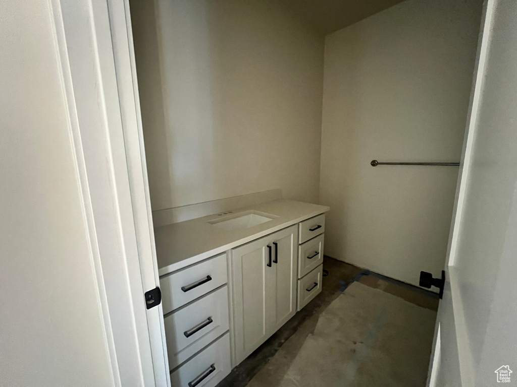 Bathroom featuring vanity