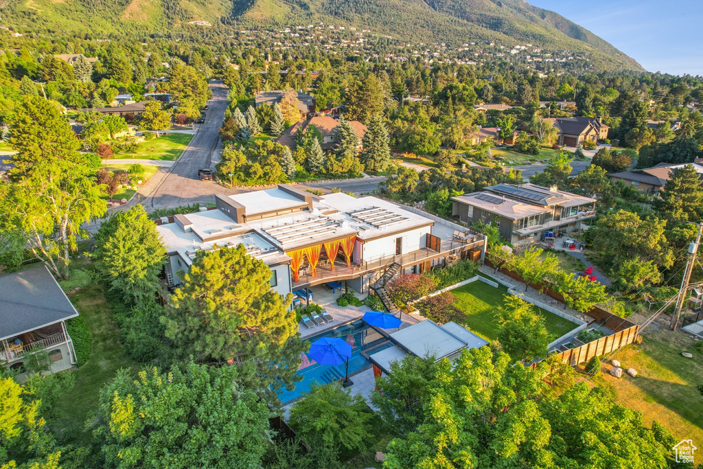 Birds eye view of property