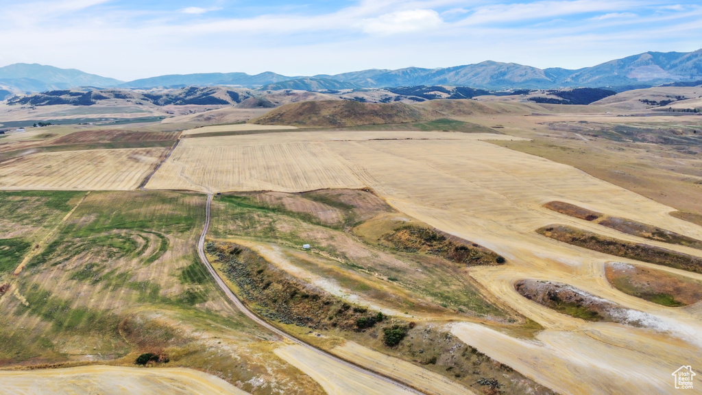 Drone / aerial view with a rural view and a mountain view