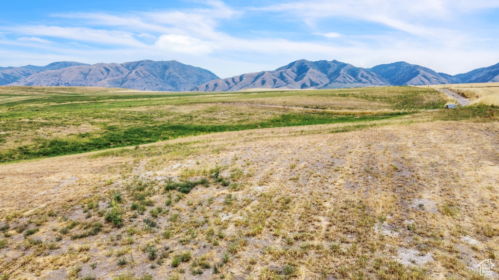 Mountain view featuring a rural view