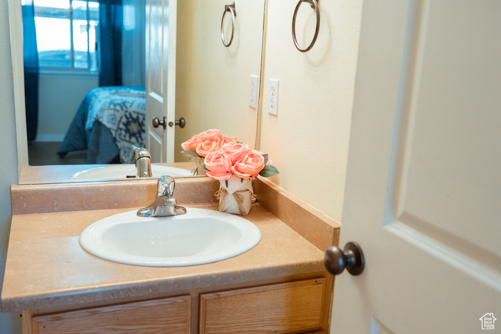 Bathroom featuring vanity