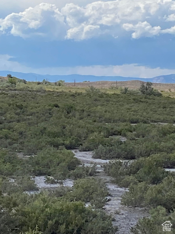 View of landscape with a mountain view