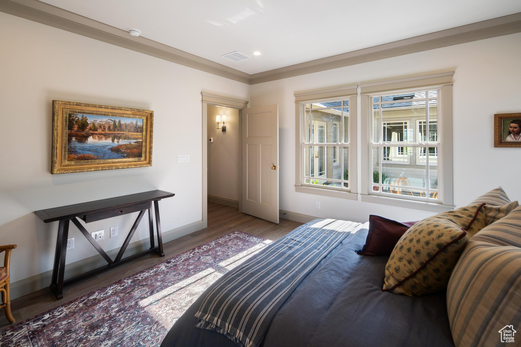 Bedroom featuring hardwood / wood-style floors