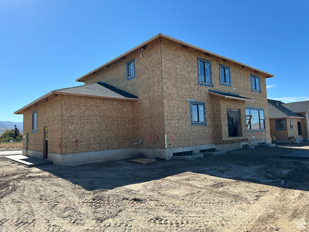 View of rear view of property