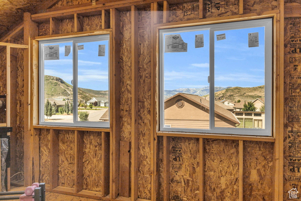 Room details with a mountain view