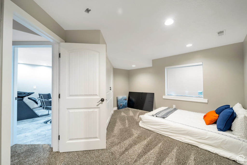 View of carpeted bedroom