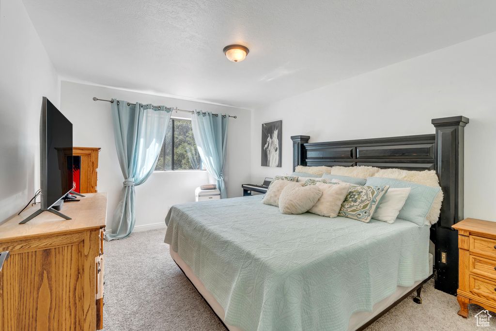 Bedroom featuring carpet floors