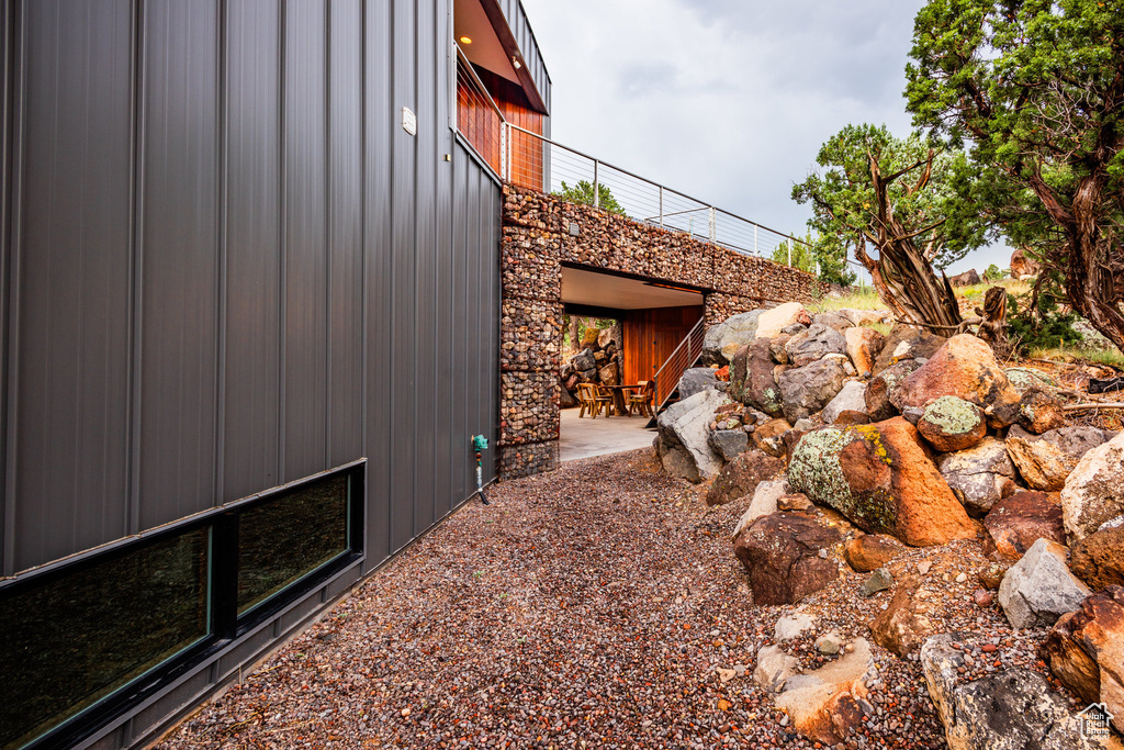 View of yard with a patio