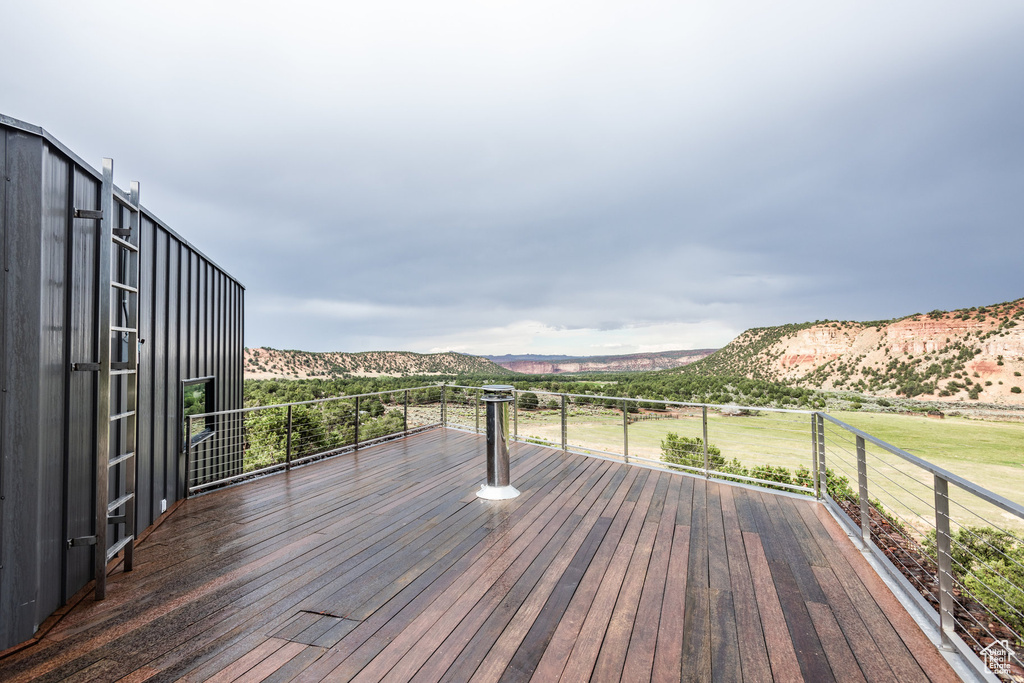 Deck with a mountain view