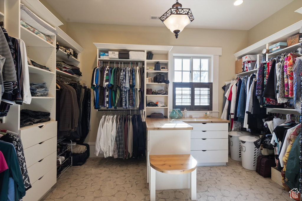 View of spacious closet