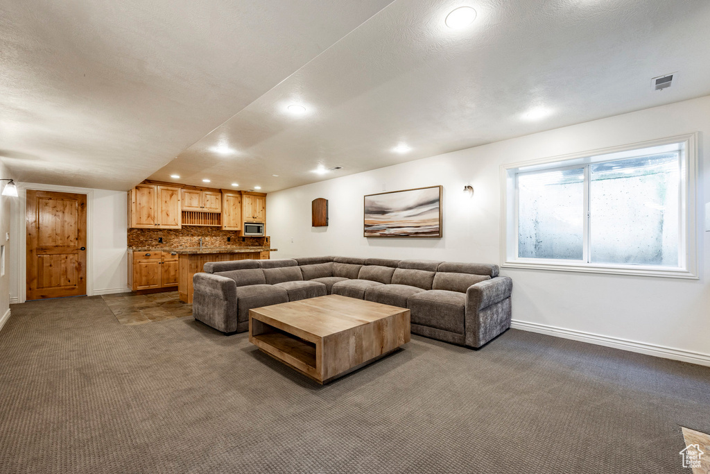 Living room with carpet