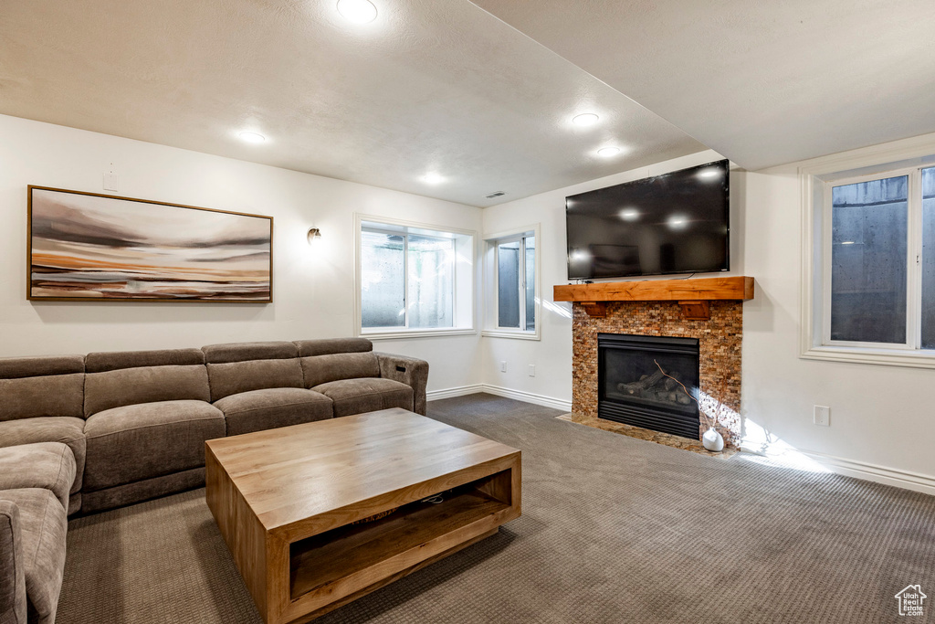 View of carpeted living room