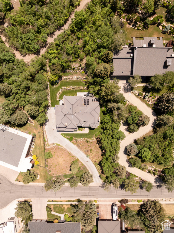 Aerial view of residential area