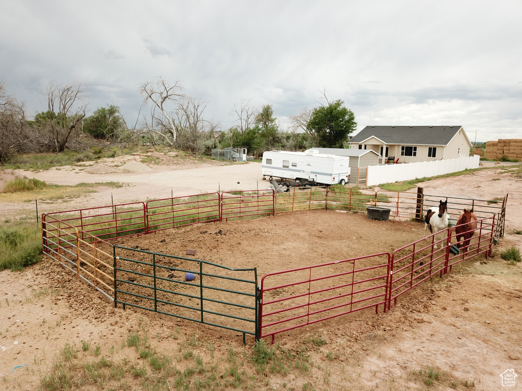 View of yard featuring a rural view