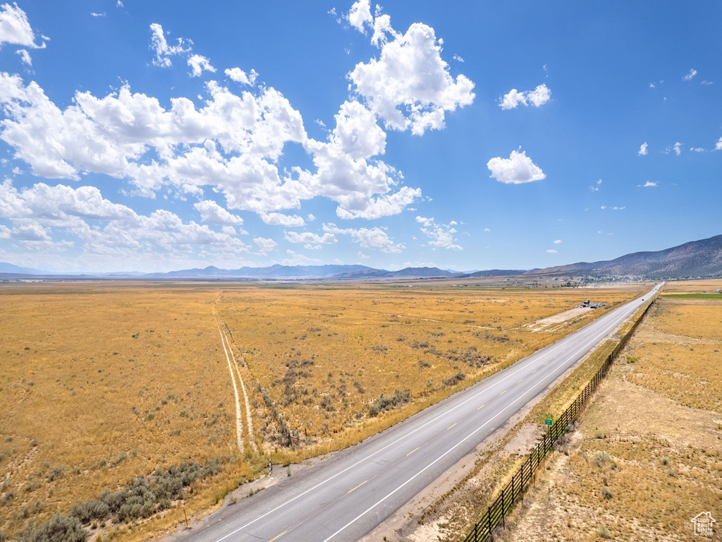 Drone / aerial view with a rural view and a mountain view