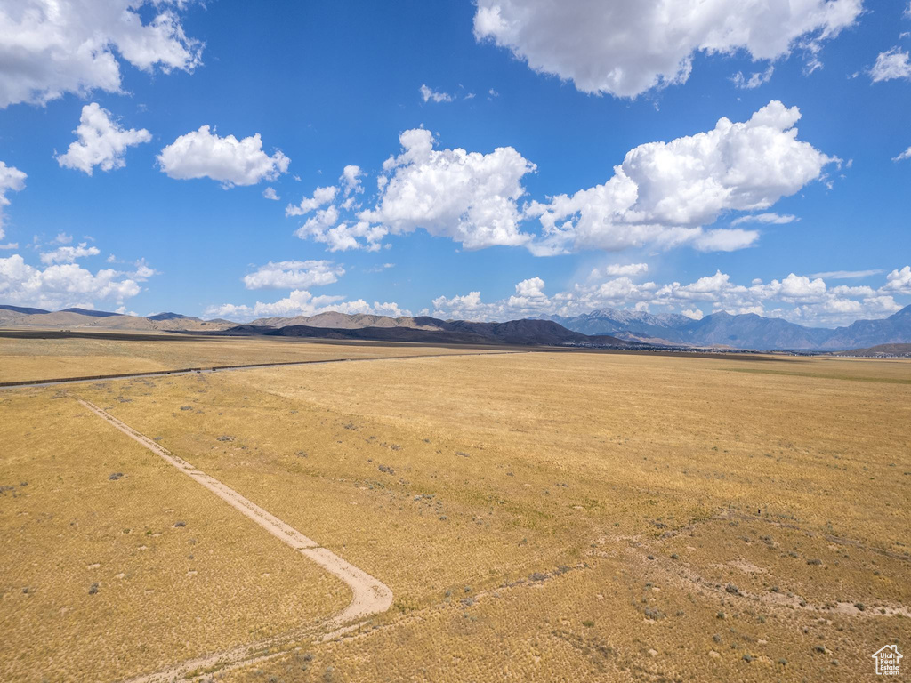 Aerial view with a rural view and a mountain view