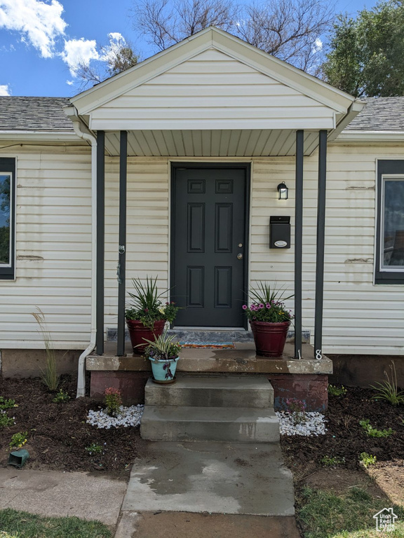 View of entrance to property