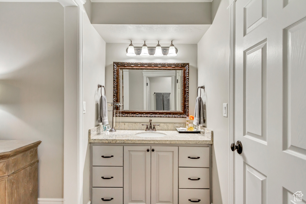 Bathroom featuring vanity