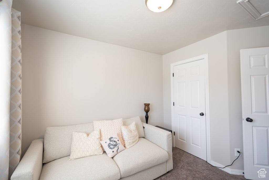 View of carpeted living room