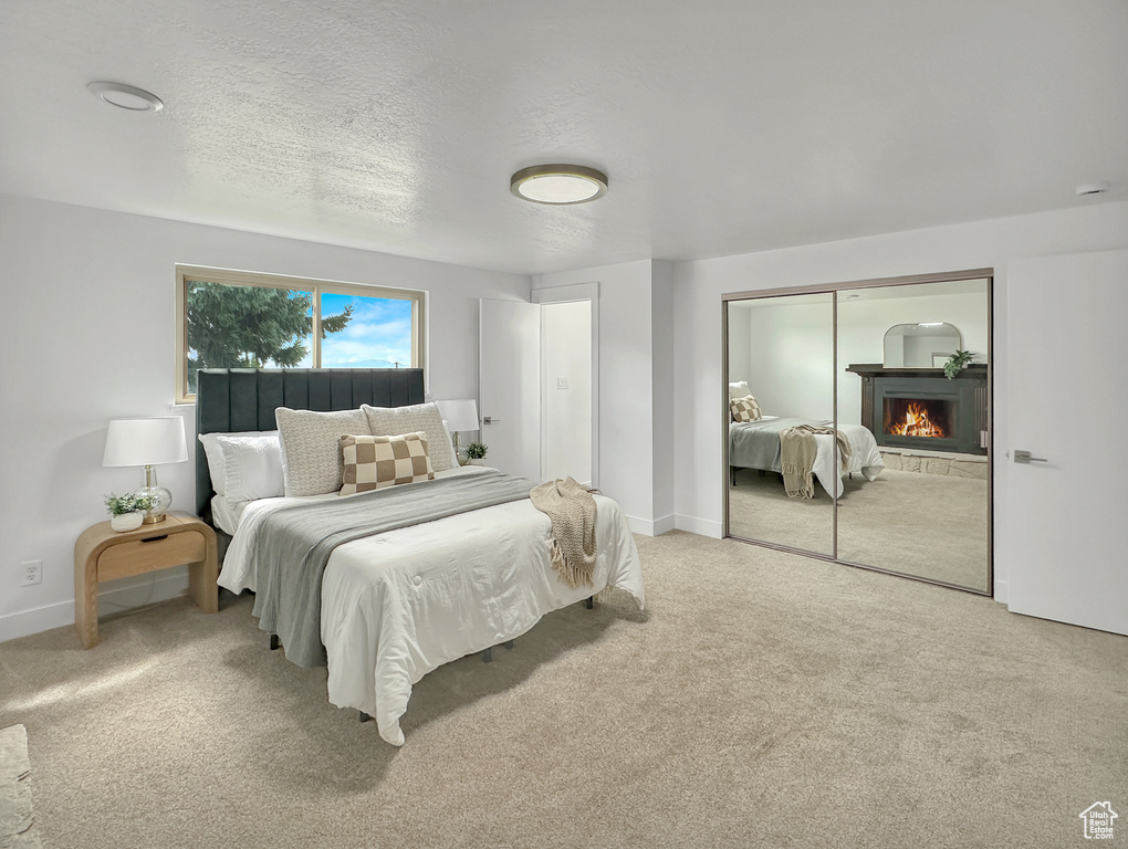 View of carpeted bedroom