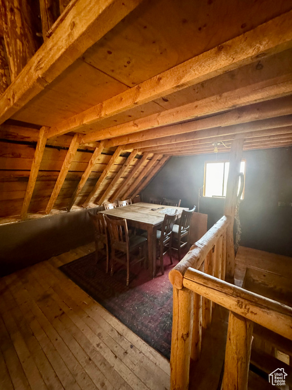 View of unfinished attic