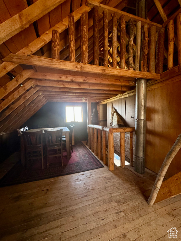 View of unfinished attic