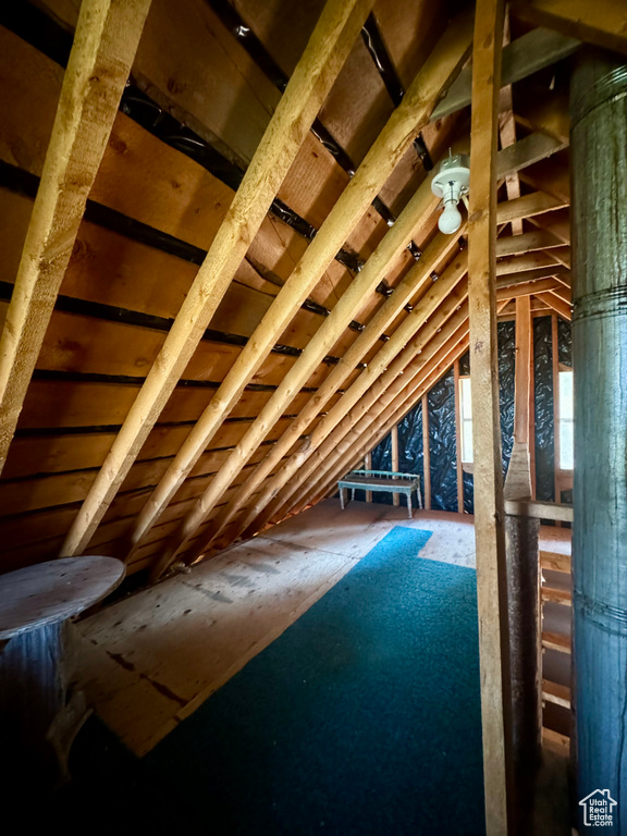 View of unfinished attic