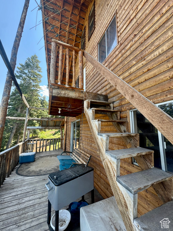 View of wooden terrace