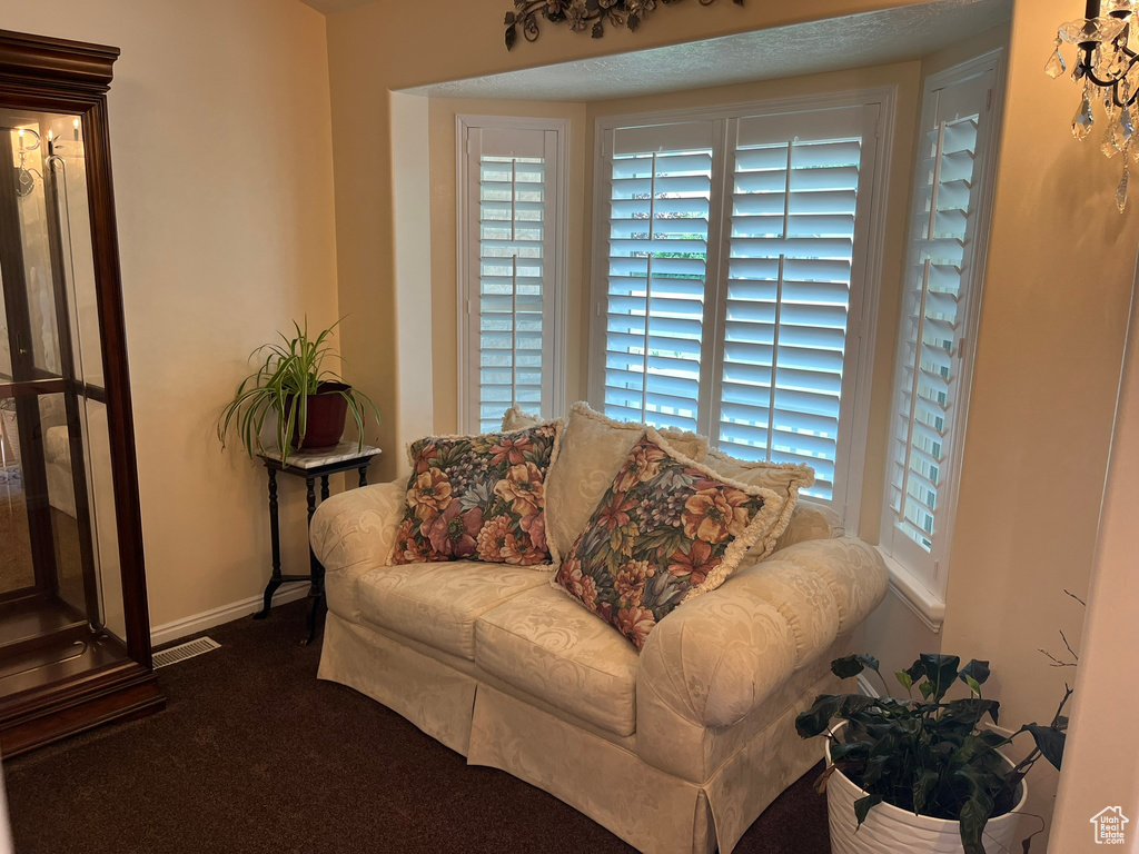 View of carpeted living room