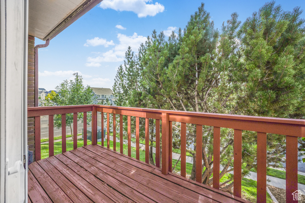 View of wooden deck