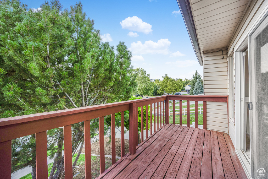 View of wooden terrace