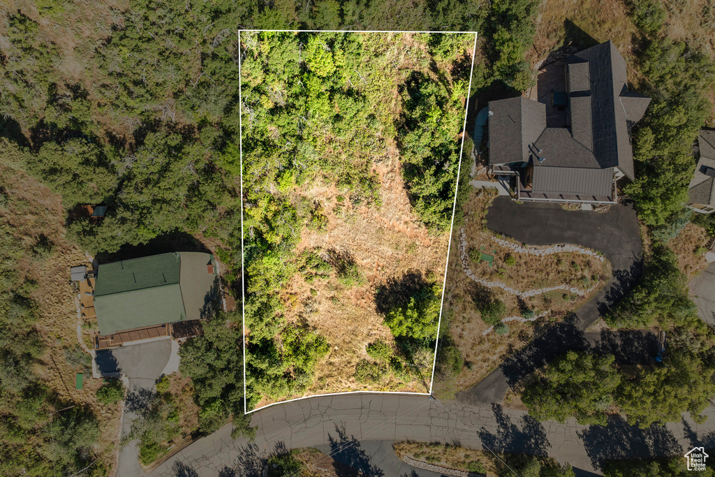 Aerial view of property's location featuring property boundaries highlighted