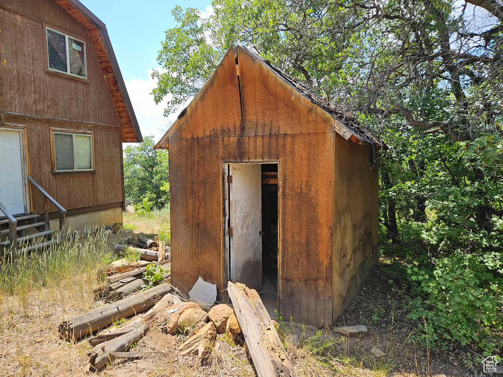 View of outdoor structure