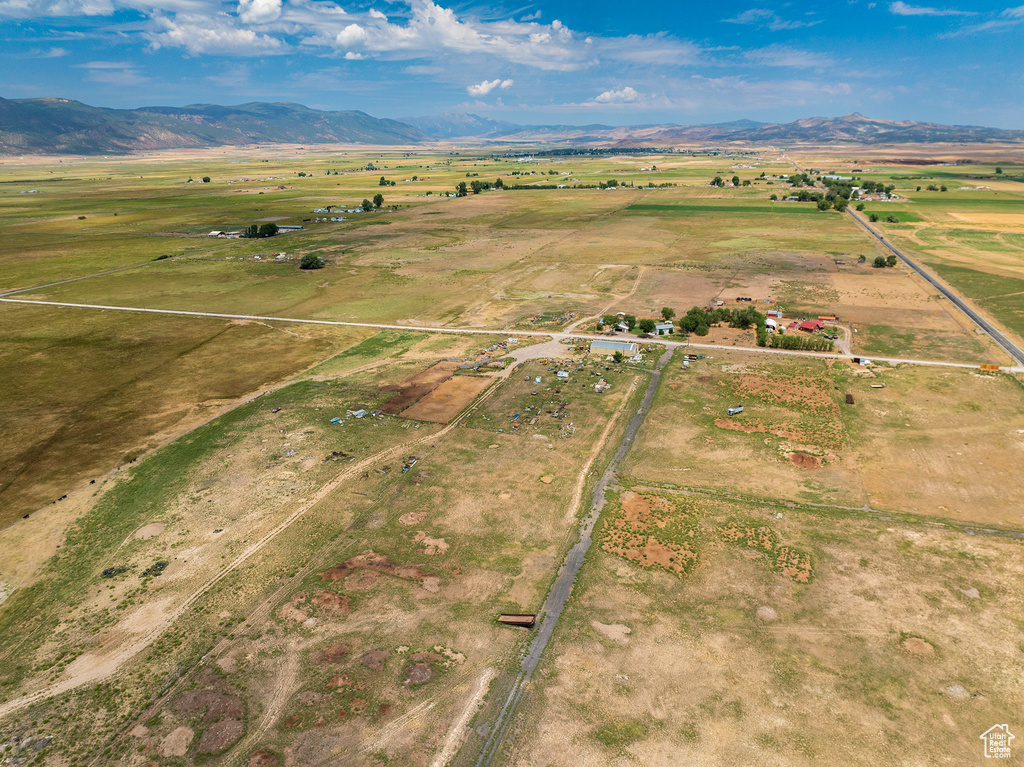 Drone / aerial view with a rural view and a mountain view